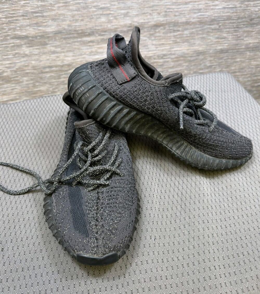 Adidas Yeezy Boost 350 V2 Static Black Reflective Men's Size 7 Sneakers FU9007